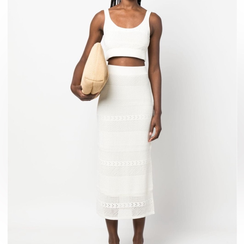 Frame Crochet Crop Top & Midi Skirt Set - Size Small- Worn Once!